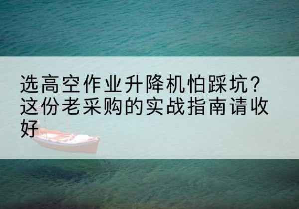 邯山高空作业升降机厂家推荐-选高空作业升降机怕踩坑？这份老采购的实战指南请收好